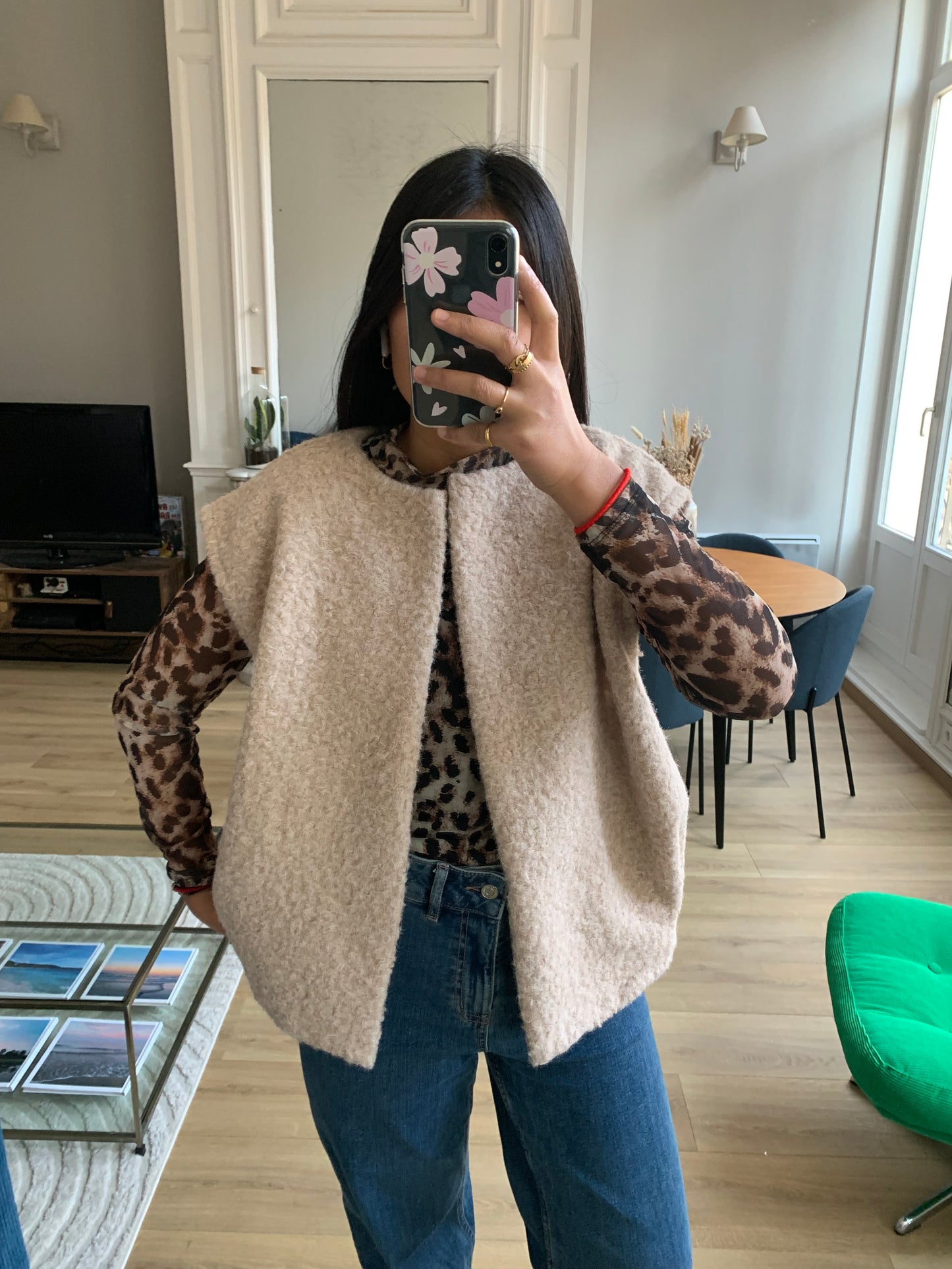 Veste sans manche MARGAUX beige