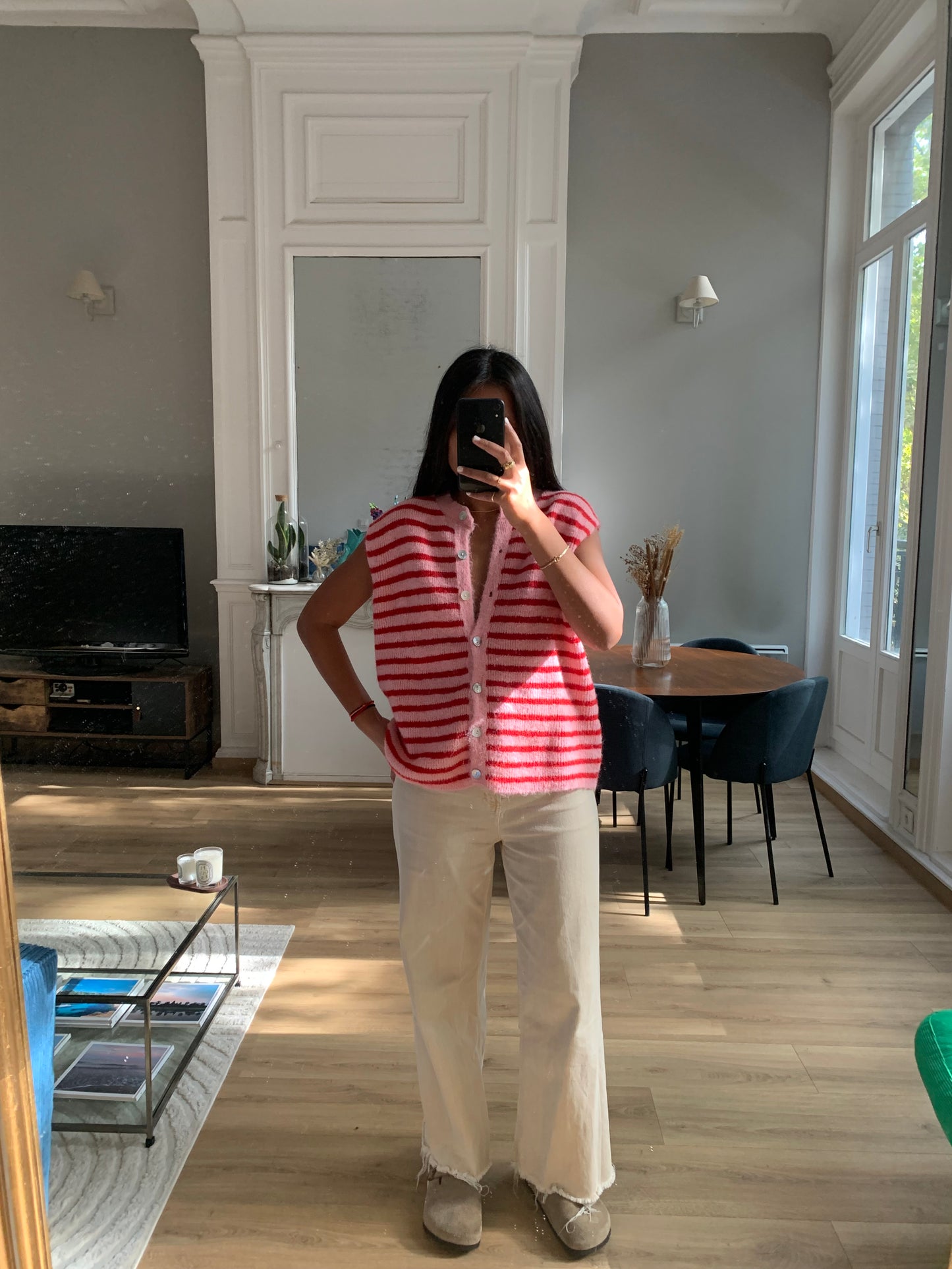 Gilet GABIN rose/rouge