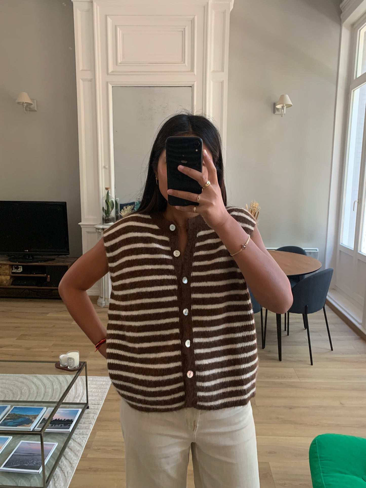 Gilet GABIN marron/crème
