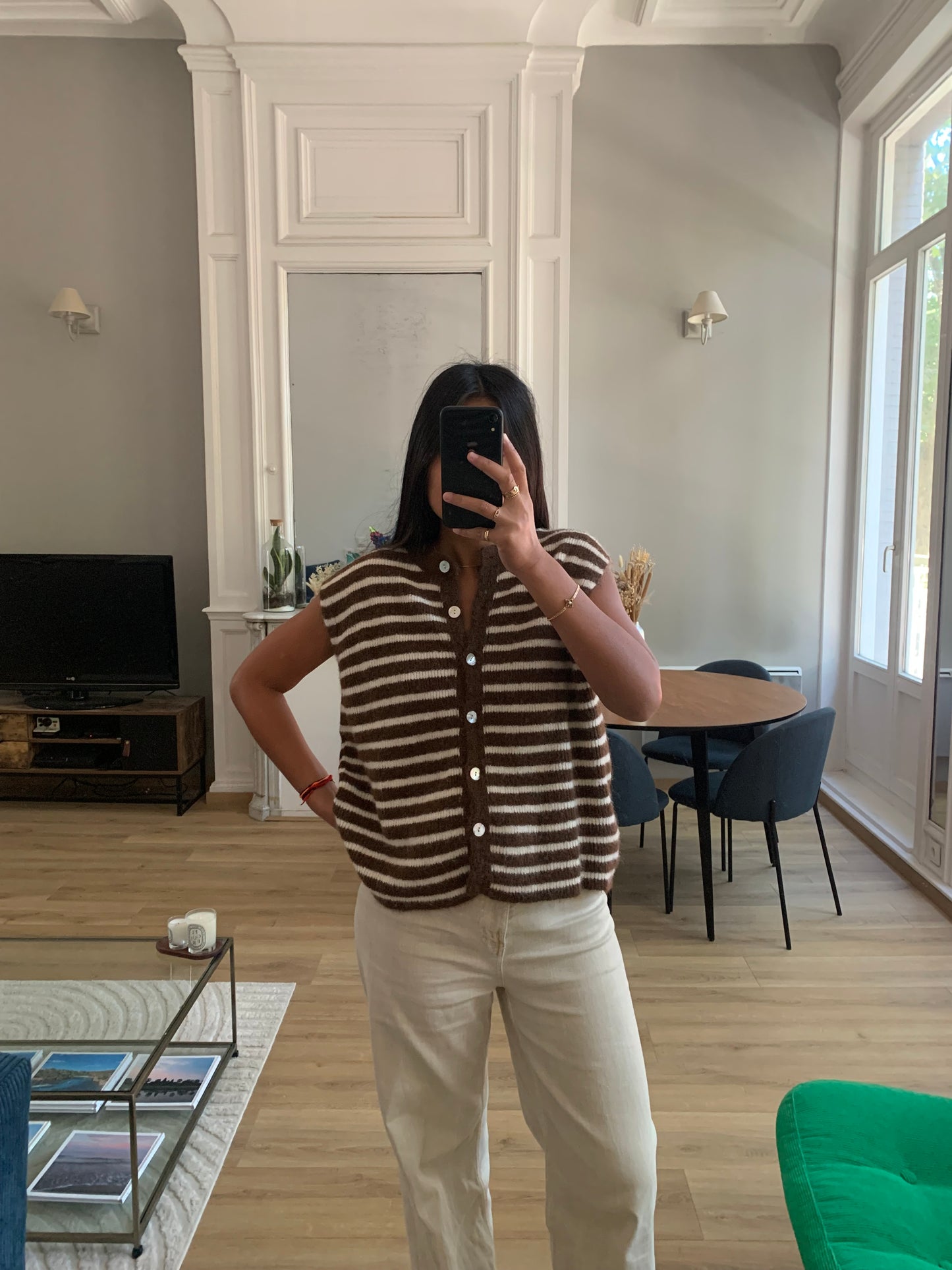 Gilet GABIN marron/crème