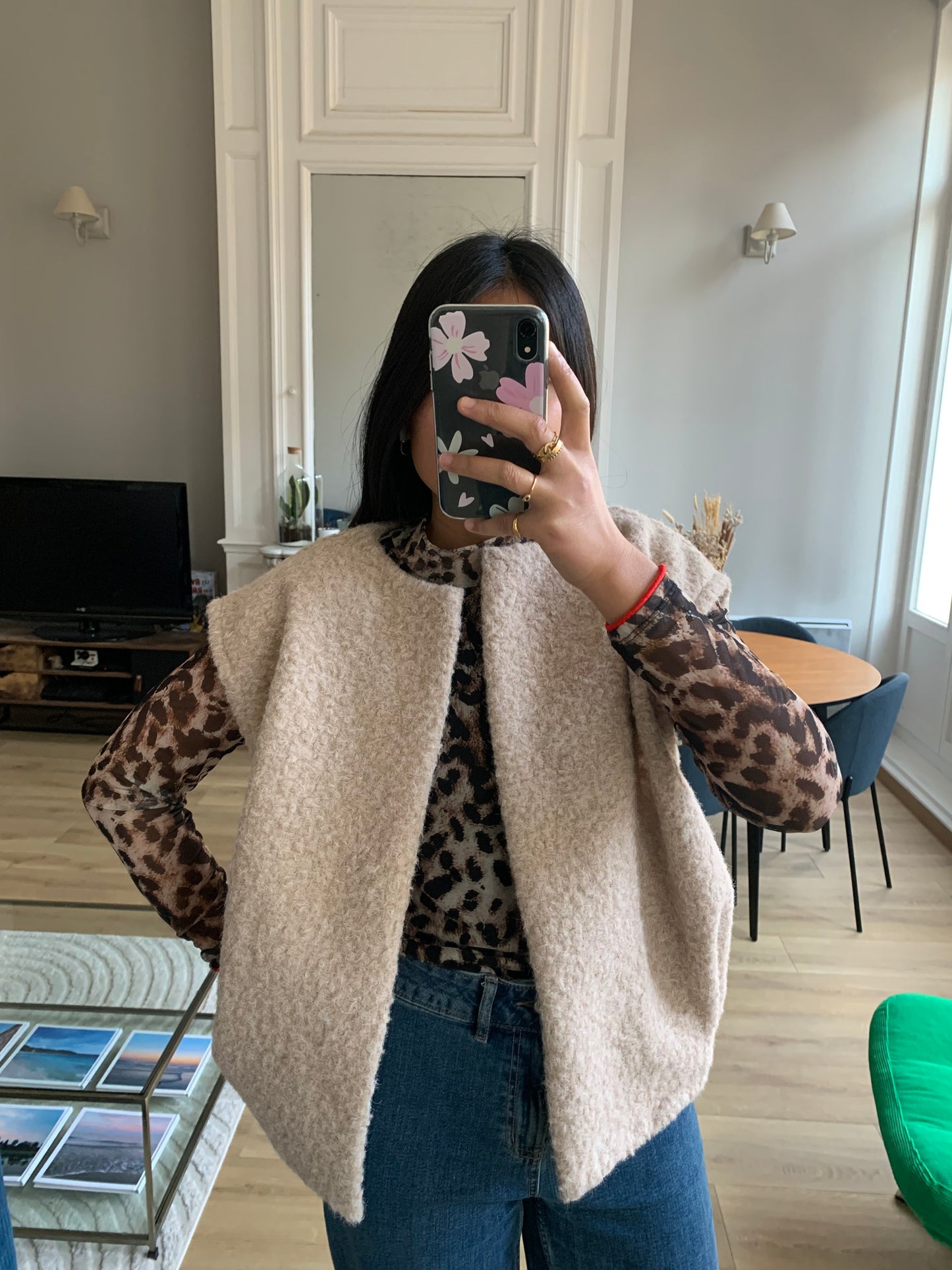 Veste sans manche MARGAUX beige